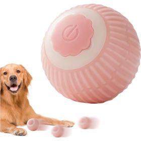 Electric Dog Cat Ball Toy,Indoor Large And Small Cat Dog Interactive Intelligent Rolling Pet Ball (Option: PINK)