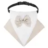 wedding suit dog collar pet saliva towel dog wedding triangle scarf