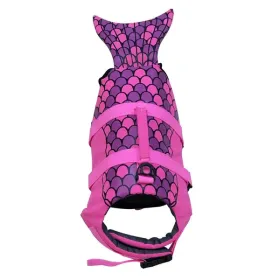 Dog Life Jacket Shark; Dog Lifesaver Vests with Rescue Handle for Small Medium and Large Dogs; Pet Safety Swimsuit Preserver for Swimming Pool Be (colour: Rose, size: M)